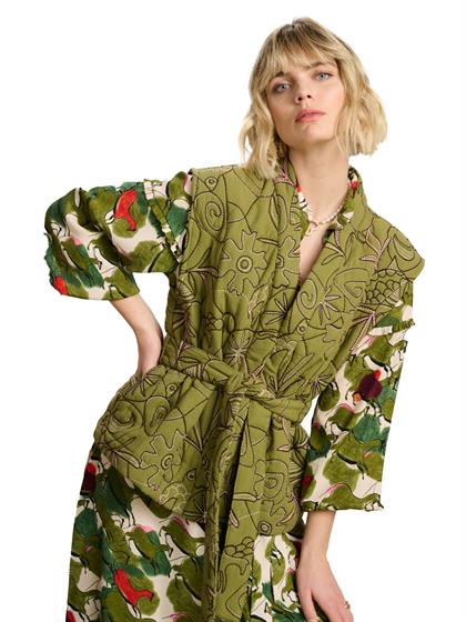 Pom Amsterdam GILET DREAMS OLIVE GREEN