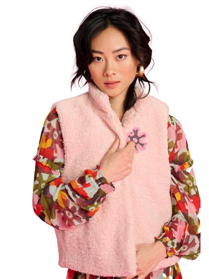 Pom Amsterdam GILET PINK POWDER