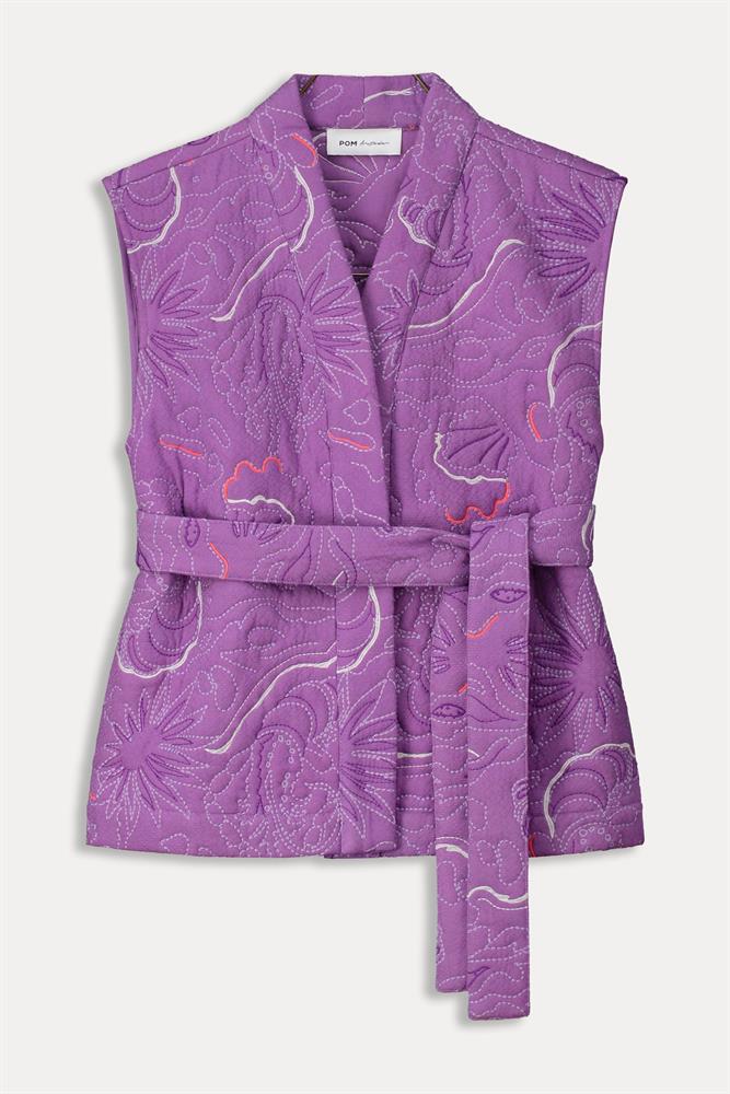 Pom Amsterdam GILET - Quilted Purple