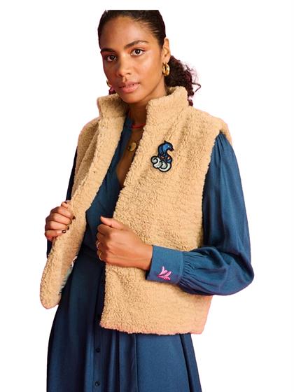 Pom Amsterdam GILET SMOKEY BROWN