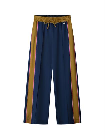 Pom Amsterdam PANTS - Colourblock Nightfall Blue