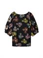 Pom Amsterdam TOP - Embroidery Sky Black
