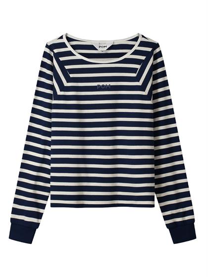 Pom Amsterdam TOP - Striped Blue White