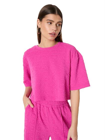 Refined Department LADIES KNITTED CROPPED T-SHIRT CLARA