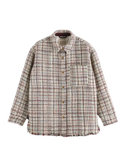 Scotch & Soda Glitter tweed shirt jacket