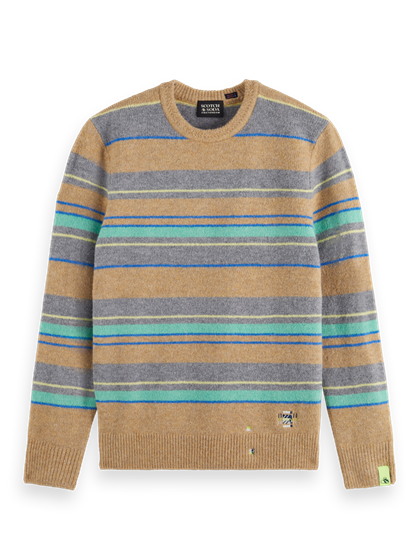 Scotch & Soda Regular fit softy wool stripes