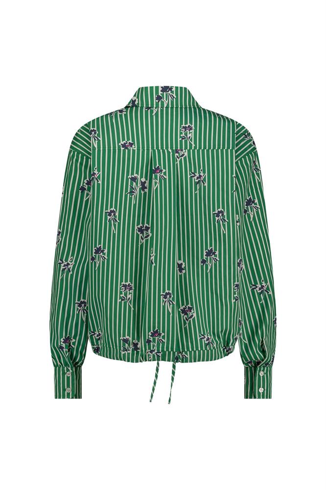 Studio Anneloes Dio poplin flower stripe blouse