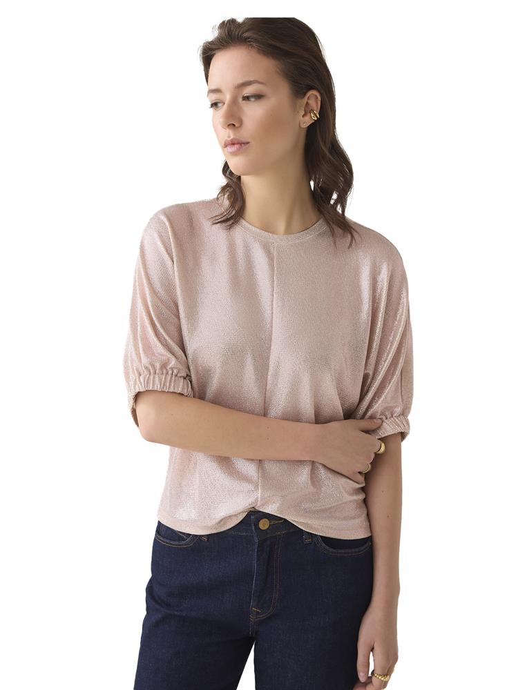 SUMMUM Badwing Boxy Top Metallic Sweat Fluid