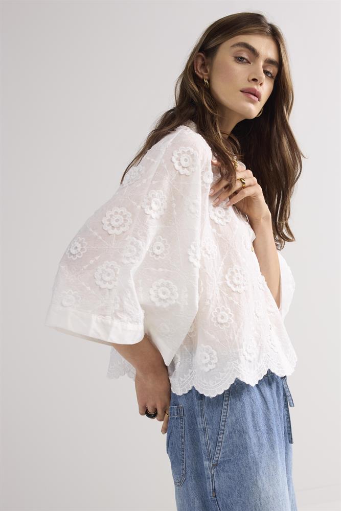 SUMMUM Blouse 3D flower