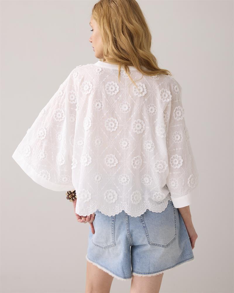 SUMMUM Blouse 3D flower