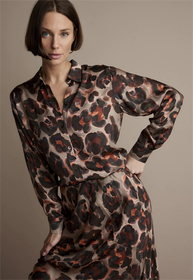 SUMMUM Blouse animal viscose