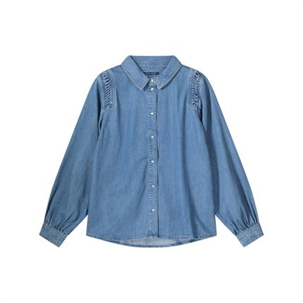 SUMMUM Denim blouse lightweight cotton tencel