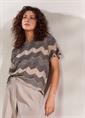SUMMUM Knited T-shirt shimmering lurex knit
