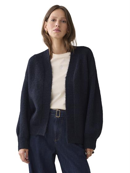Summum Puff sleeve cardigan cozy melange knit
