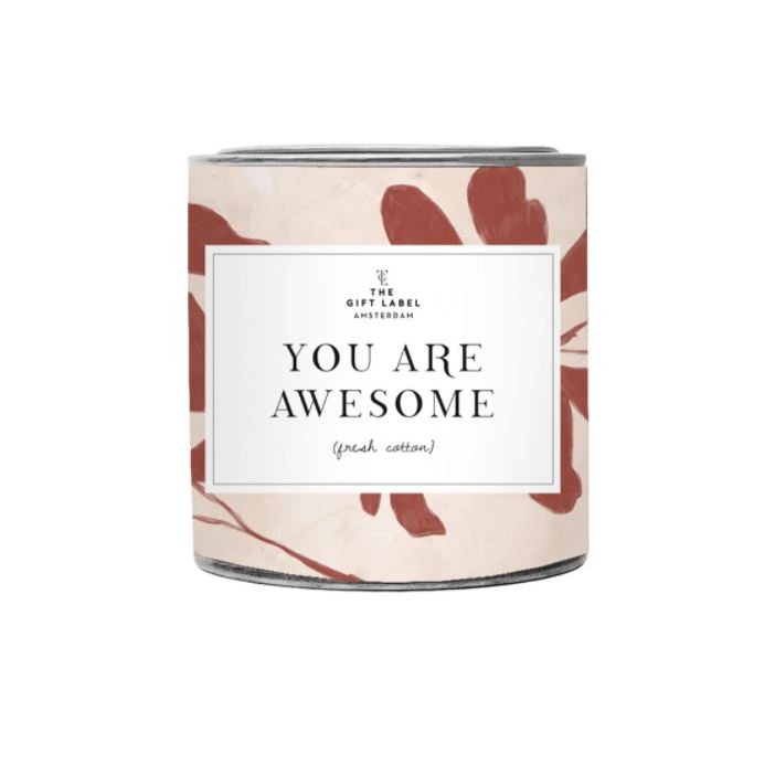 THE GIFT LABEL Candletin310gr - You are awesome - Jasmine vanilla