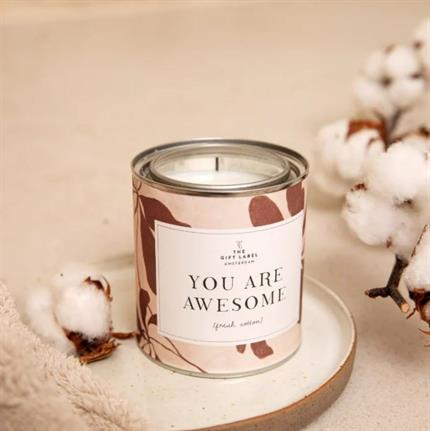 THE GIFT LABEL Candletin310gr - You are awesome - Jasmine vanilla