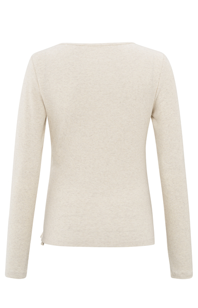 Yaya Beige top with button details