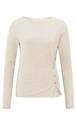 Yaya Beige top with button details