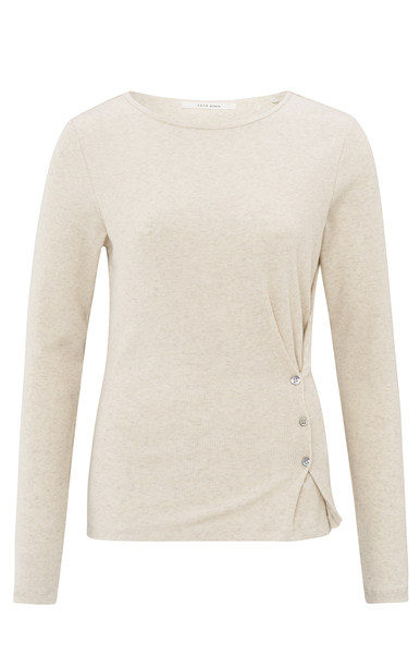Yaya Beige top with button details
