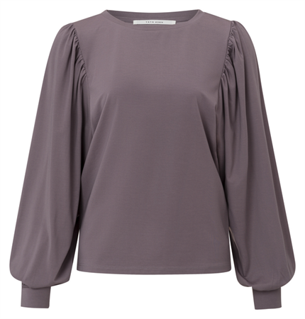 Yaya Boatneck top with puff sleeve