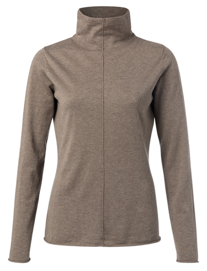 Yaya Cotton blend sweater with seam