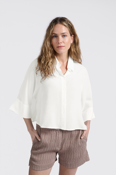 Yaya Cropped blouse with loose fit