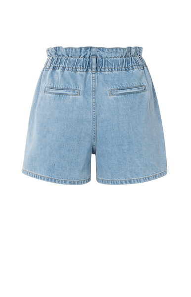 Yaya Denim short met strikkoord