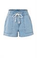 Yaya Denim short met strikkoord
