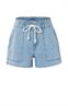 Yaya Denim short met strikkoord