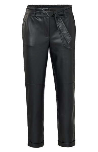Yaya Faux leather straight trousers