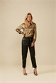 Yaya Faux leather straight trousers
