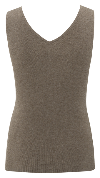 Yaya Fijngebreide rib tanktop