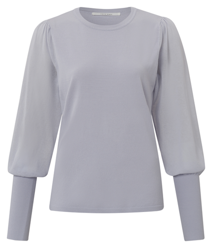 Yaya Fine yarn puff long sleeve swe