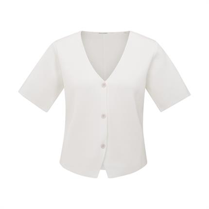 Yaya Gebreide top met korte mouwen