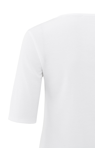 Yaya Geribd T-shirt met ronde hals