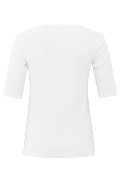 Yaya Geribd T-shirt met ronde hals