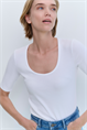 Yaya Geribd T-shirt met ronde hals