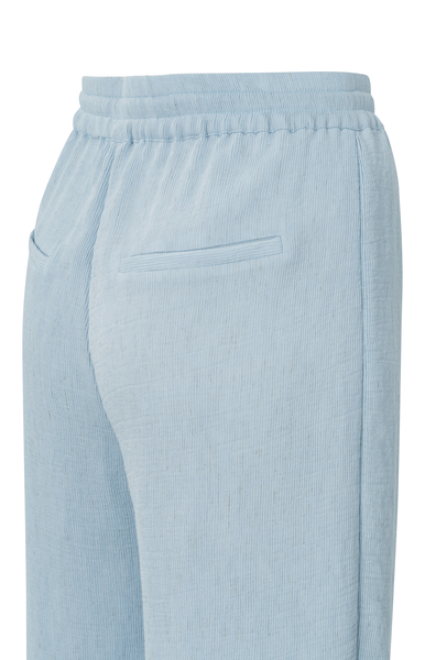 Yaya Geweven broek met wijde pijpen