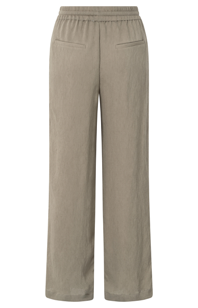 Yaya Geweven broek met wijde pijpen