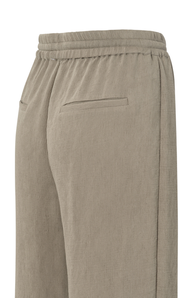 Yaya Geweven broek met wijde pijpen