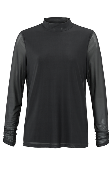 Yaya High neck mesh top with lined