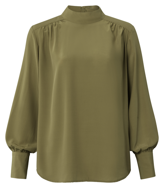 Yaya High neck top w. gathering