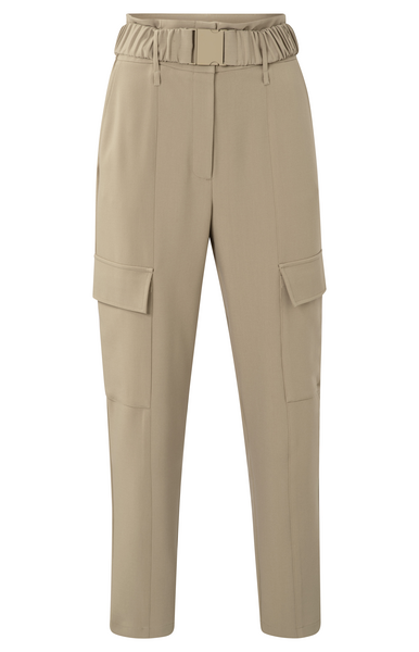 Yaya High waisted cargo trousers wi