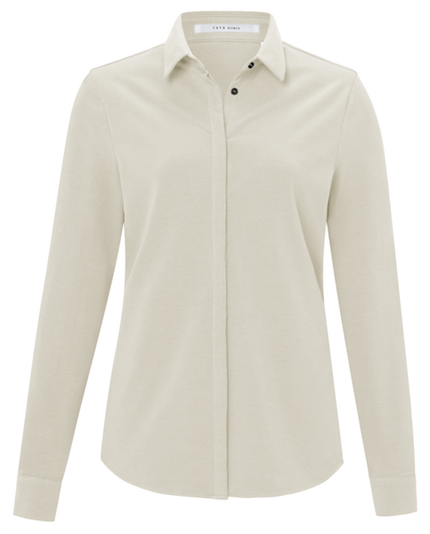 Yaya Jersey cotton blend shirt
