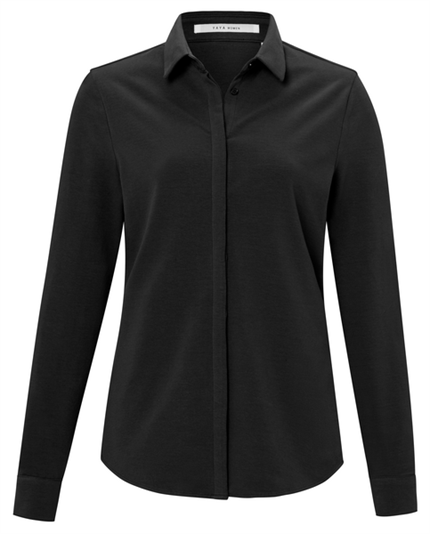 Yaya Jersey cotton blend shirt