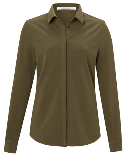 Yaya Jersey cotton blend shirt