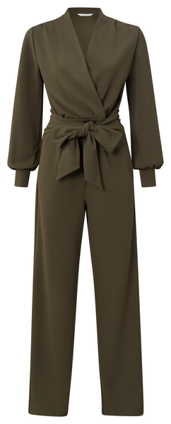 Yaya Jersey jumpsuit with wide leg