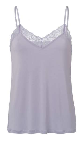Yaya Lace strappy top with jersey b