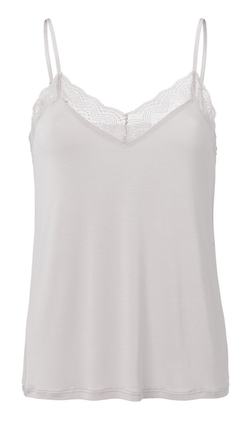 Yaya Lace strappy top with jersey b