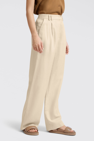Yaya Linen-blend trousers